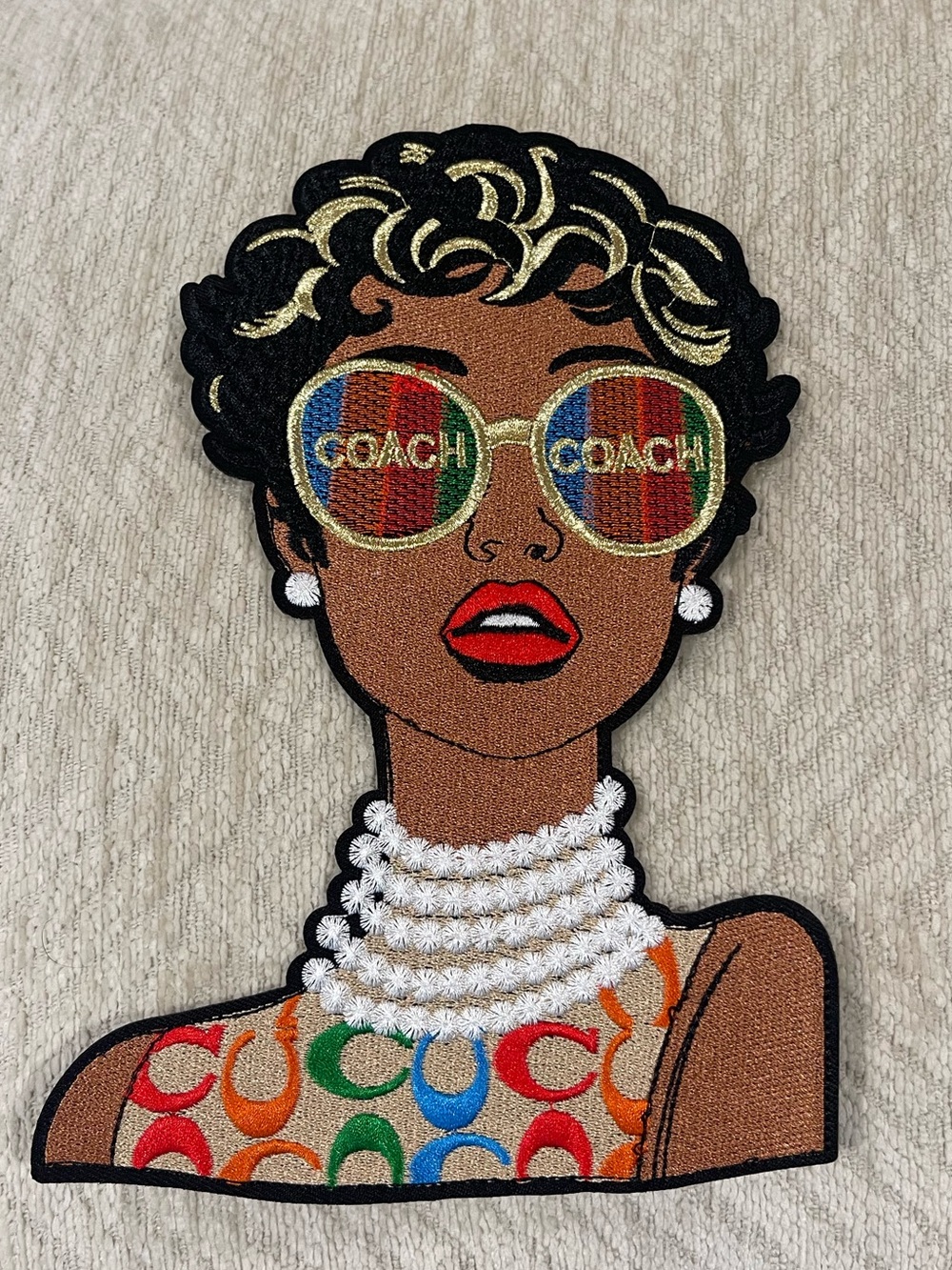COACH Multicolor Embroidered Large Fashion Iron on Patch